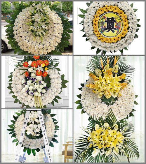 山东青岛莱西市龙水街道簸箕掌村花圈速递